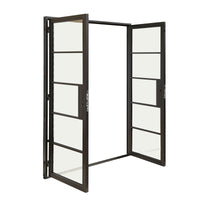 Image of 5 Lite Double Exterior Steel Door, 60x80"
