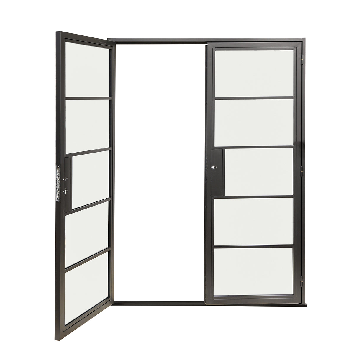 5 Lite double steel door, 60x80"