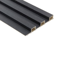 Image of WPC Fluted Slat Wall Panel in Black Ebony