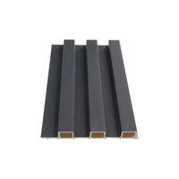 Image of WPC Fluted Slat Wall Panel Black Ebony