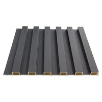 WPC Fluted Slat Wall Panel in Black Ebony image 2
