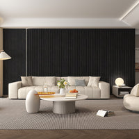 WPC Fluted Slat Wall Panel Black Ebony