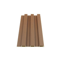 WPC Fluted Slat Wall Panel in Brown Chestnut image 1