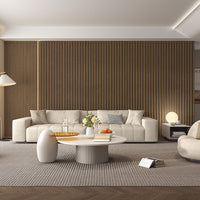 WPC Fluted Slat Wall Panel Brown Chestnut