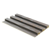 WPC Fluted Slat Wall Panel in Dark Walnut