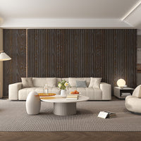 WPC Fluted Slat Wall Panel Dark Walnut