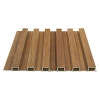 WPC Fluted Slat Wall Panel in Forest Brown image 2