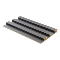 WPC Fluted Slat Wall Panel in Graphite Black