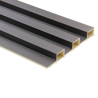 Image of WPC Fluted Slat Wall Panel in Graphite Black