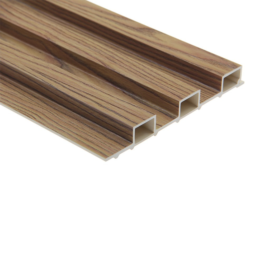 WPC fluted slat, natural walnut