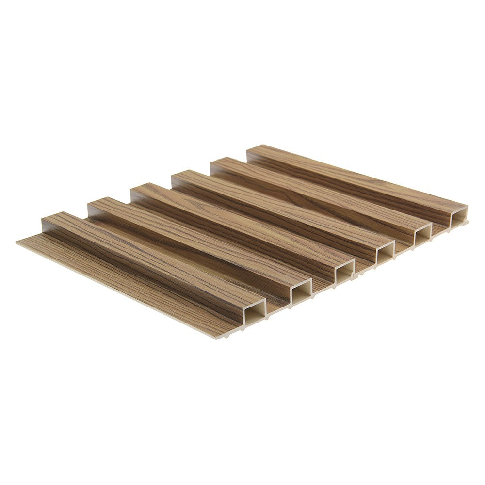 WPC fluted slat, natural walnut