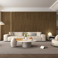 WPC Fluted Slat Wall Panel Natural Walnut