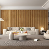 Image of WPC Fluted Slat Wall Panel in Pine