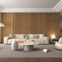 WPC Fluted Slat Wall Panel Sandalwood