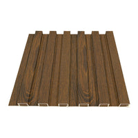 Image 3 of WPC Fluted Slat Wall Panel Walnut
