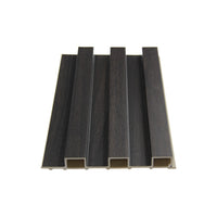 Image of WPC Fluted Slat Wall Panel Wood Black