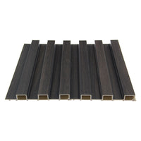 WPC Fluted Slat Wall Panel in Wood Black image 2