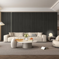 WPC Fluted Slat Wall Panel Wood Black