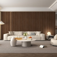 WPC Fluted Slat Wall Panel Wood Dark