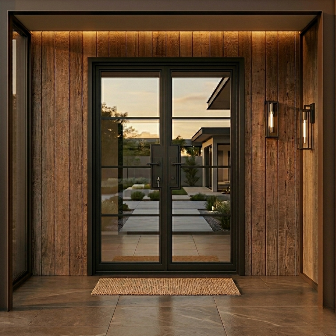 4 Lite Double Steel Door (New Design), 60x80"