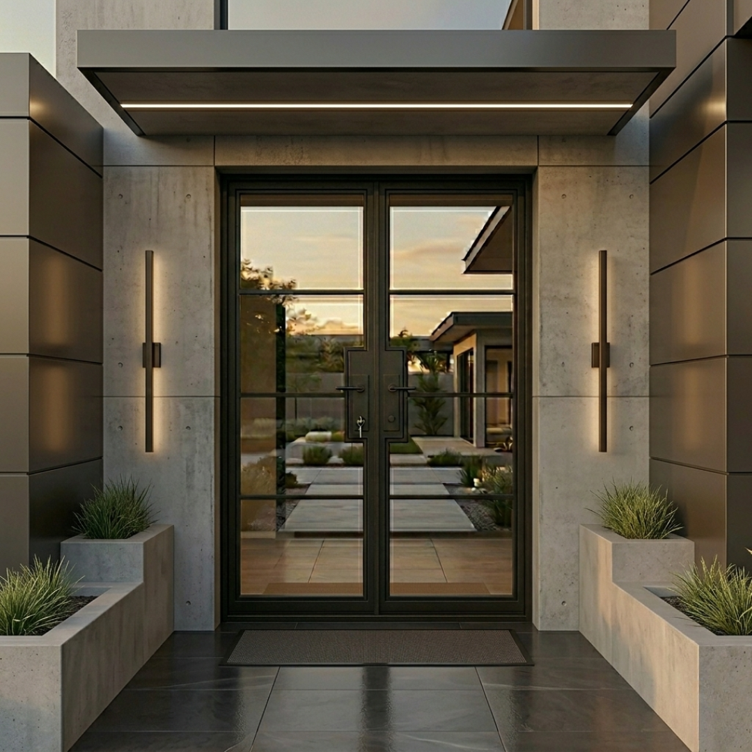 4 Lite Double Steel Door (New Design), 72x96"