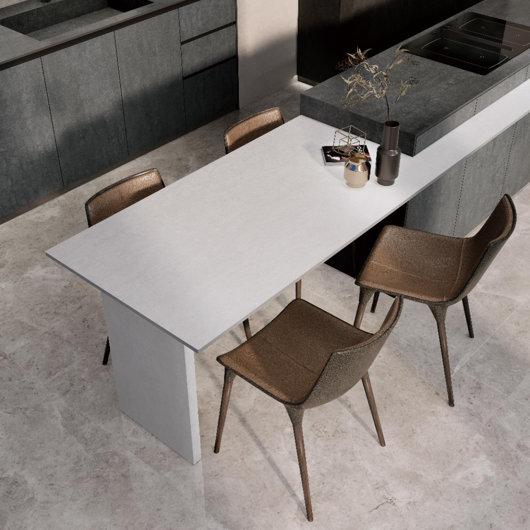 Sandy Grey Cream Porcelain Slab – Elegant & Versatile Surface