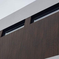 Exterior Fluted Slat Wall Panel Brown Walnut