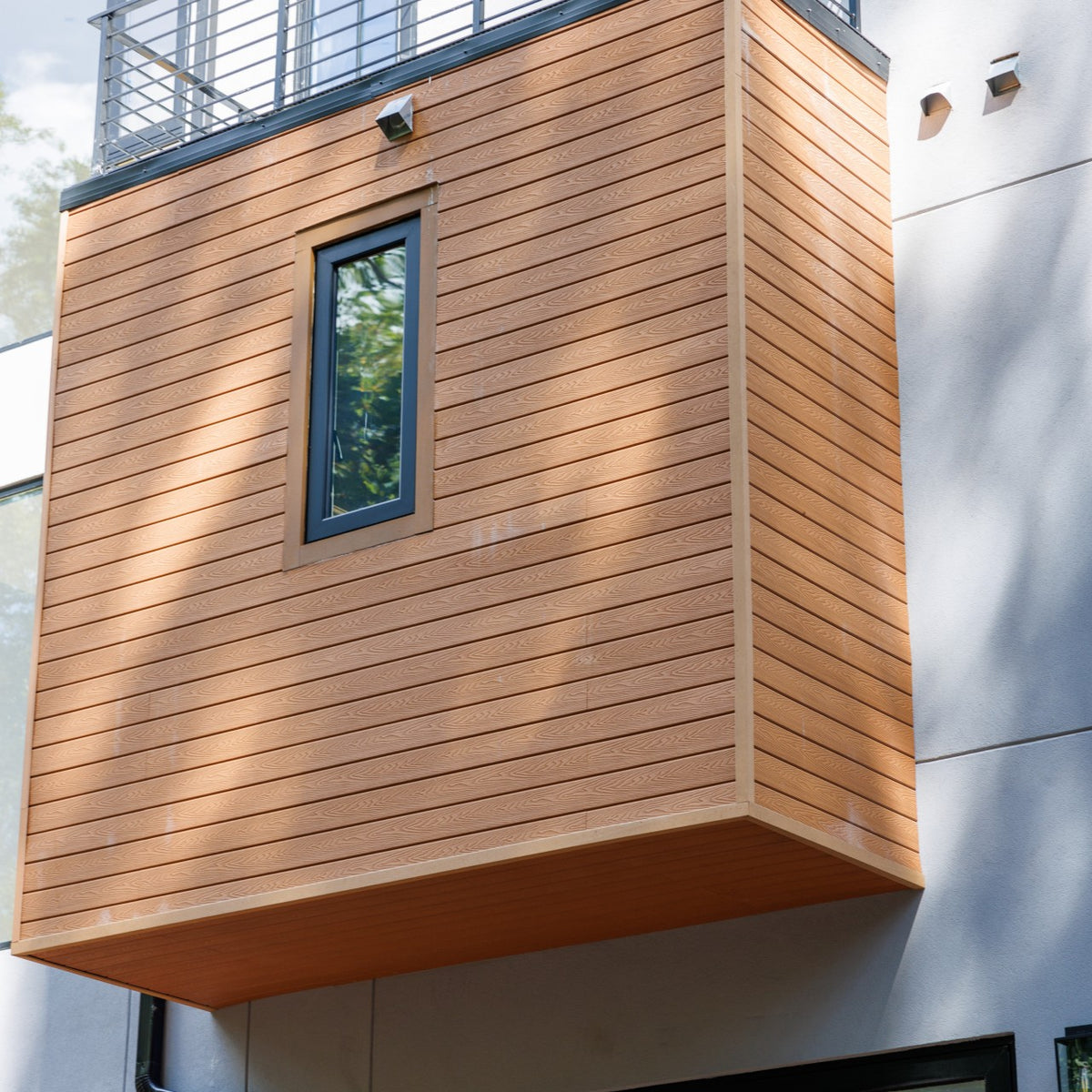 Walut Cladding Exterior Shiplap Cladding Wall Panel, Walnut Dark | USA Builders Depot