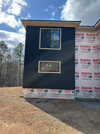 Exterior Fluted Slat Wall Panel, Charcoal/Black