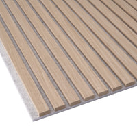 Luxury Acoustic Wall Panel, White Oak & Grey Felt