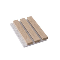 Luxury Acoustic Wall Panel, White Oak & Grey Felt