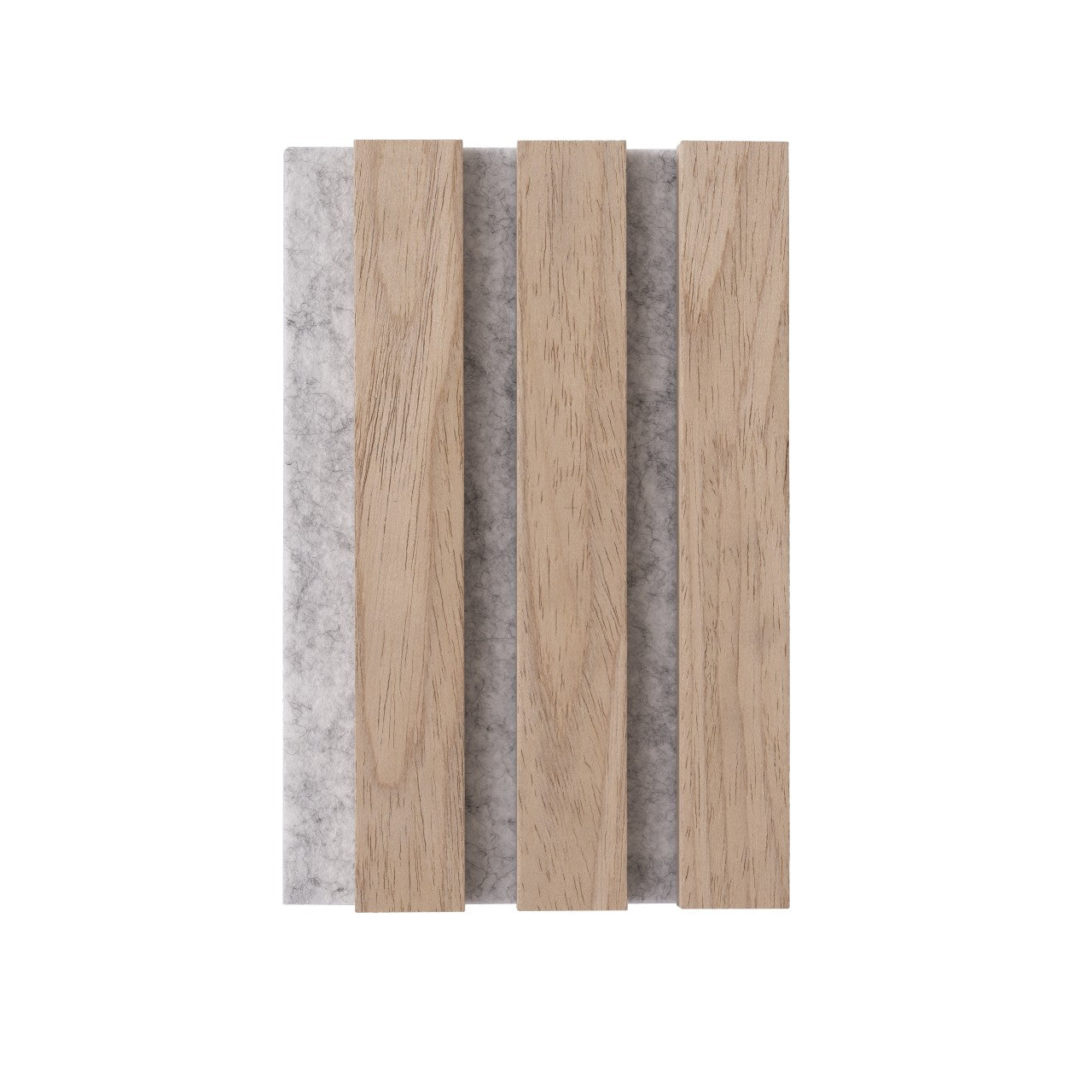 Luxury Acoustic Wall Panel, White Oak & Grey Felt