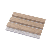 Luxury Acoustic Wall Panel, White Oak & Grey Felt
