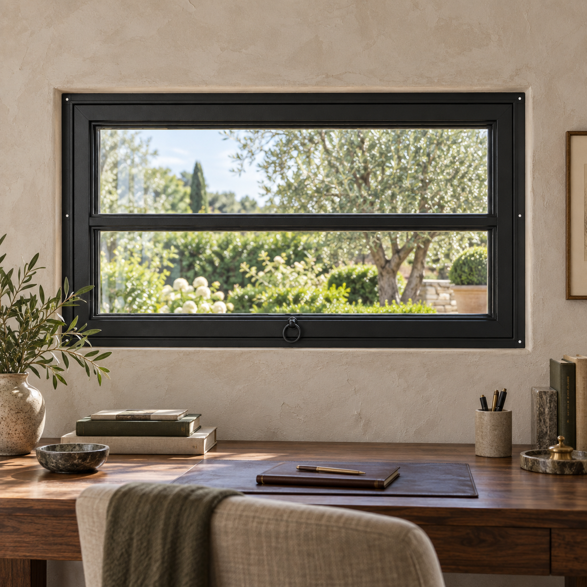 2 Lite Awning Steel Window — study lifestyle visualization