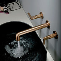 water and Dilluso Adia 3-Hole Widespread Sink Faucet