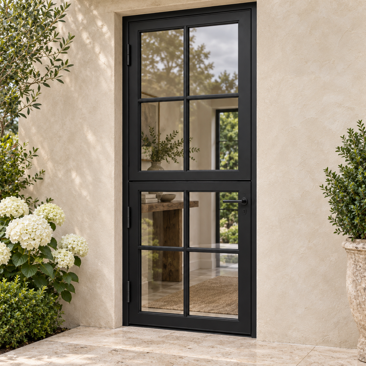 8 Lite Single Dutch Steel Door — garden AI-generated design visualization