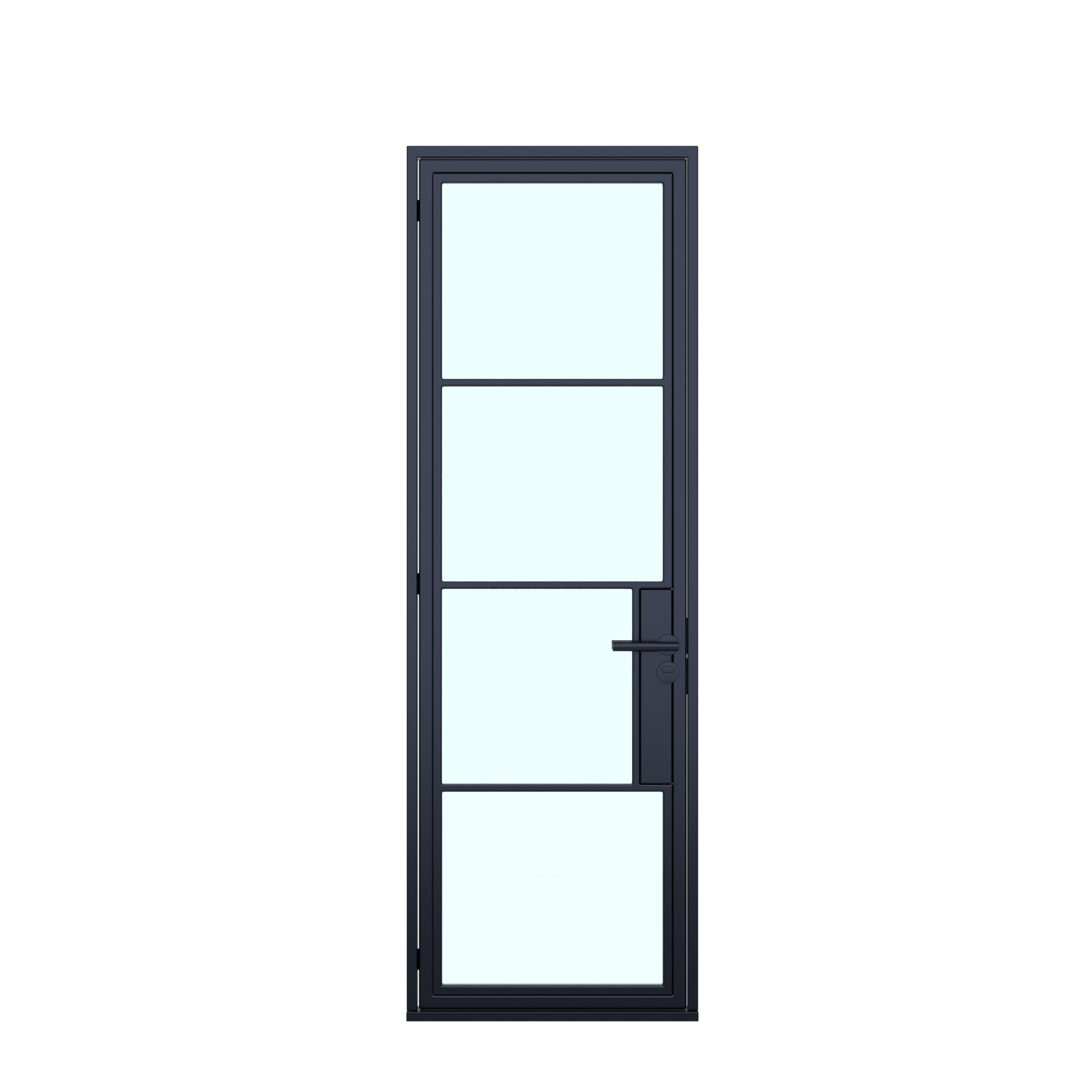4 Lite Modern Single Steel Door