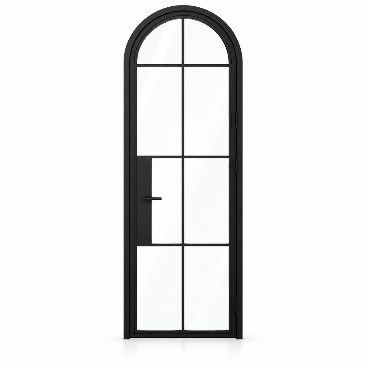 8 Lite Steel Pantry Round Top French Door on a white background — product visualization
