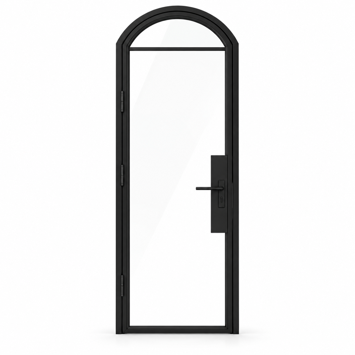 2 Lite Steel Pantry Arched Top French Door on a white background — product visualization