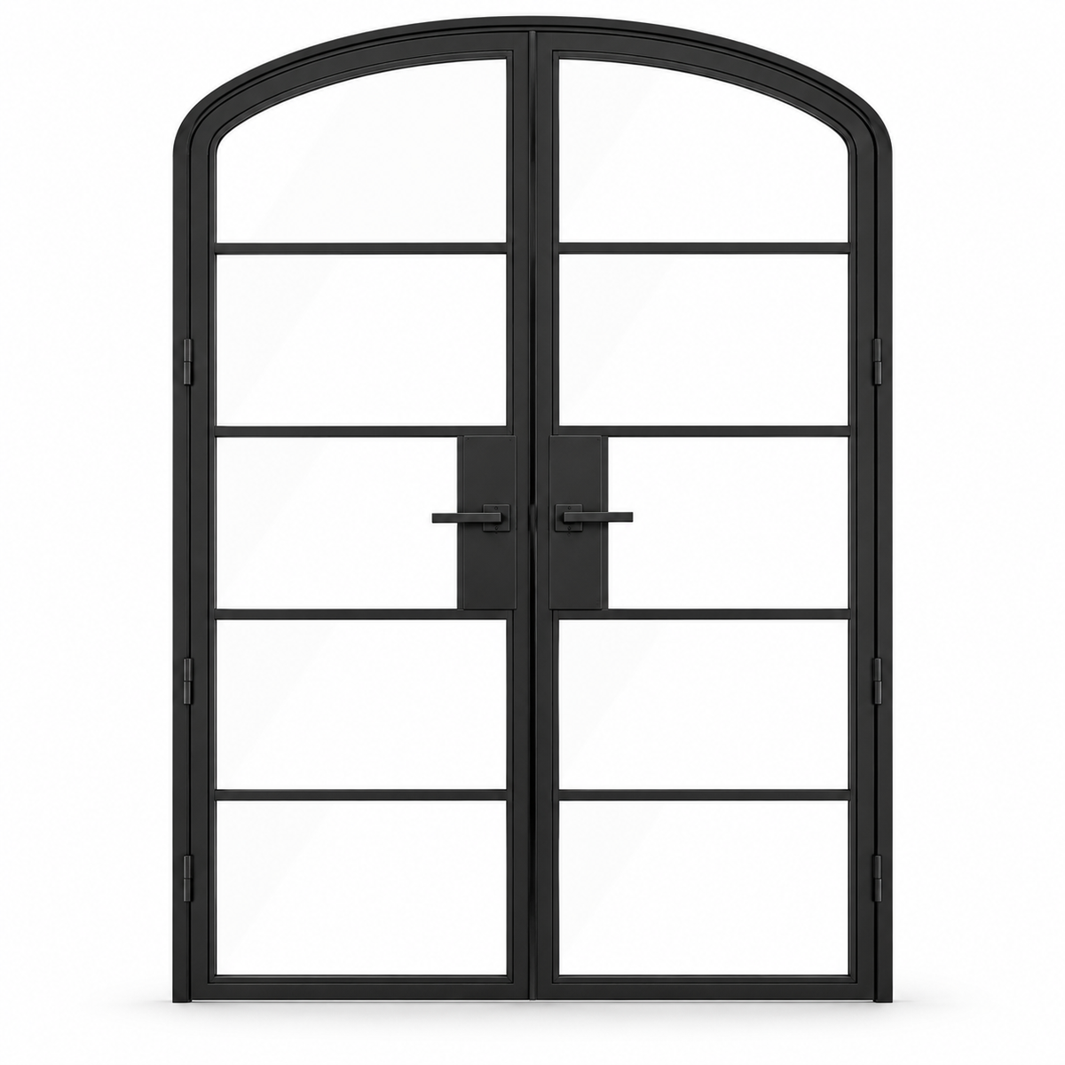 5 Lite Steel Pantry Arched Top French Double Door on a white background — product visualization