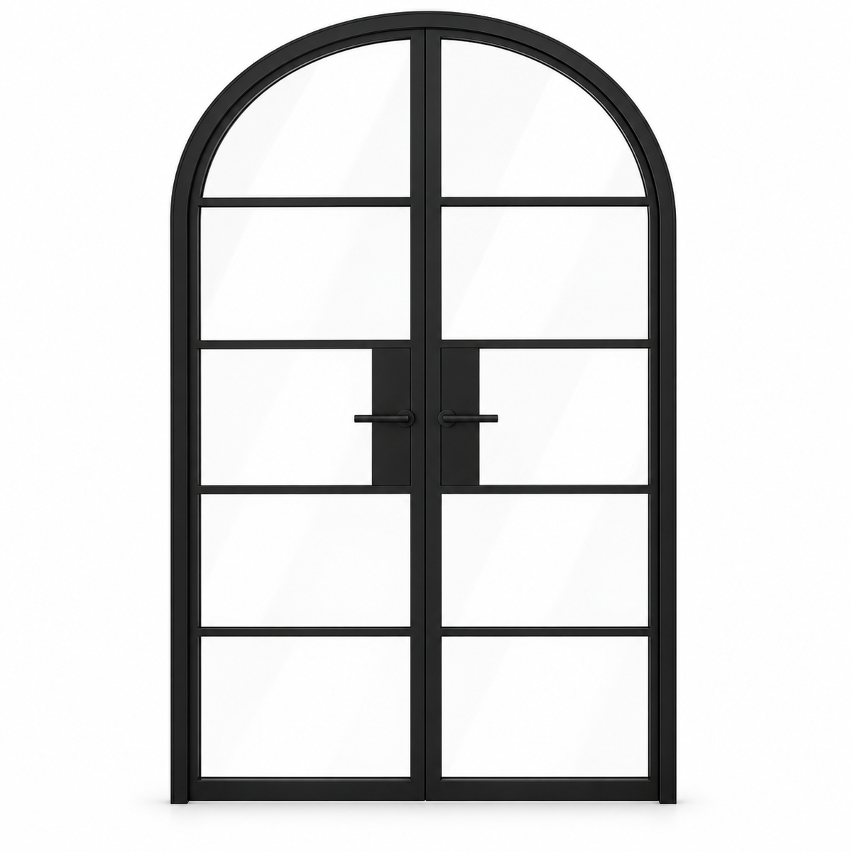 5 Lite Steel Pantry Round Top French Double Door on a white background — product visualization