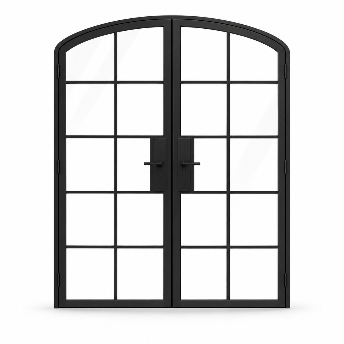 10 Lite Steel Pantry Arched Top French Double Door on a white background — product visualization