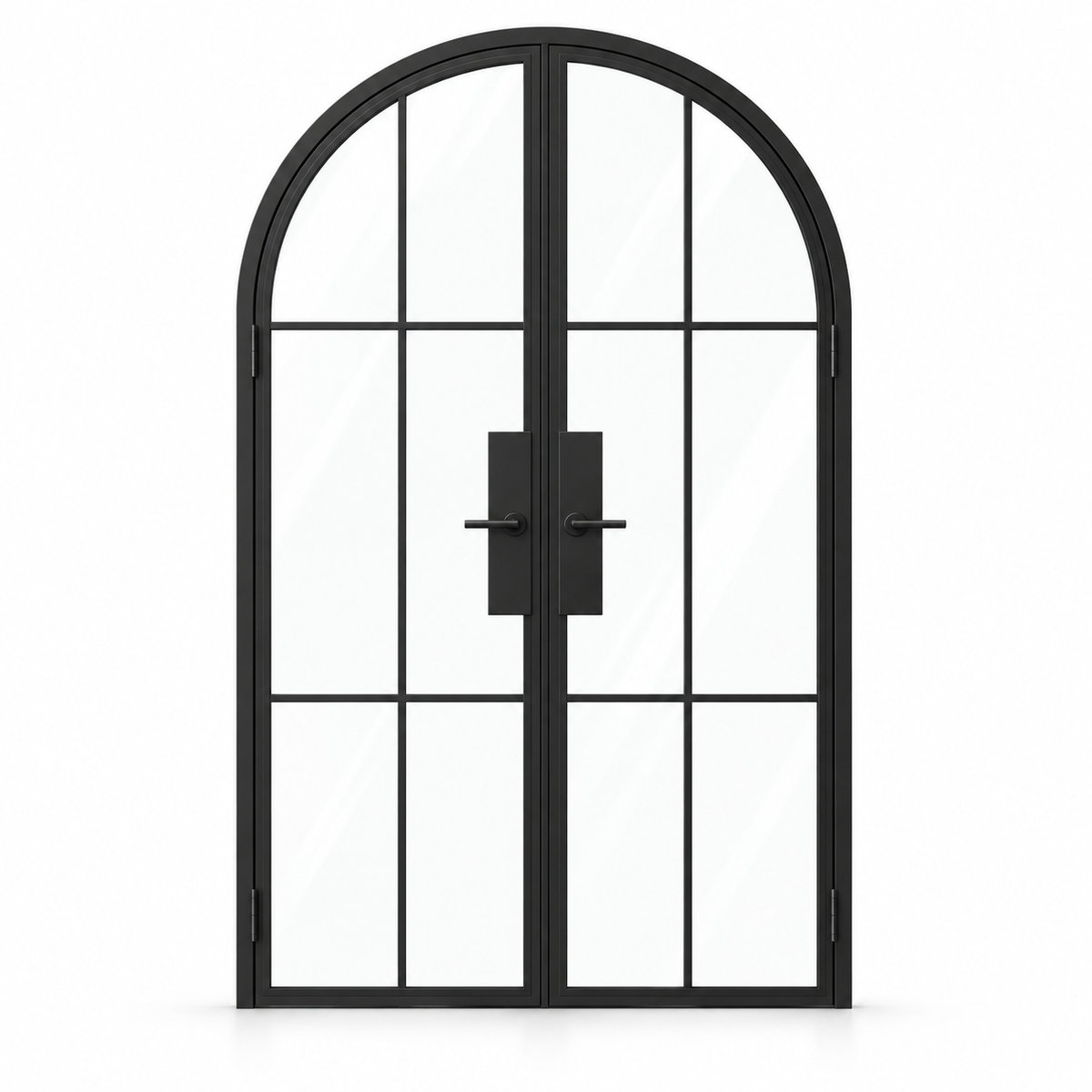 6 Lite Steel Pantry Round Top French Double Door on a white background — product visualization