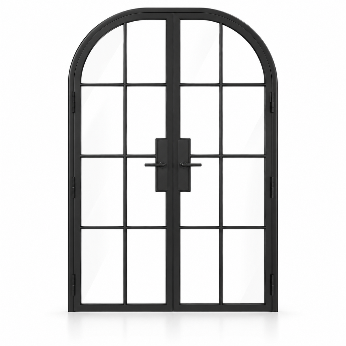 8 Lite Steel Pantry Round Top French Double Door on a white background — product visualization