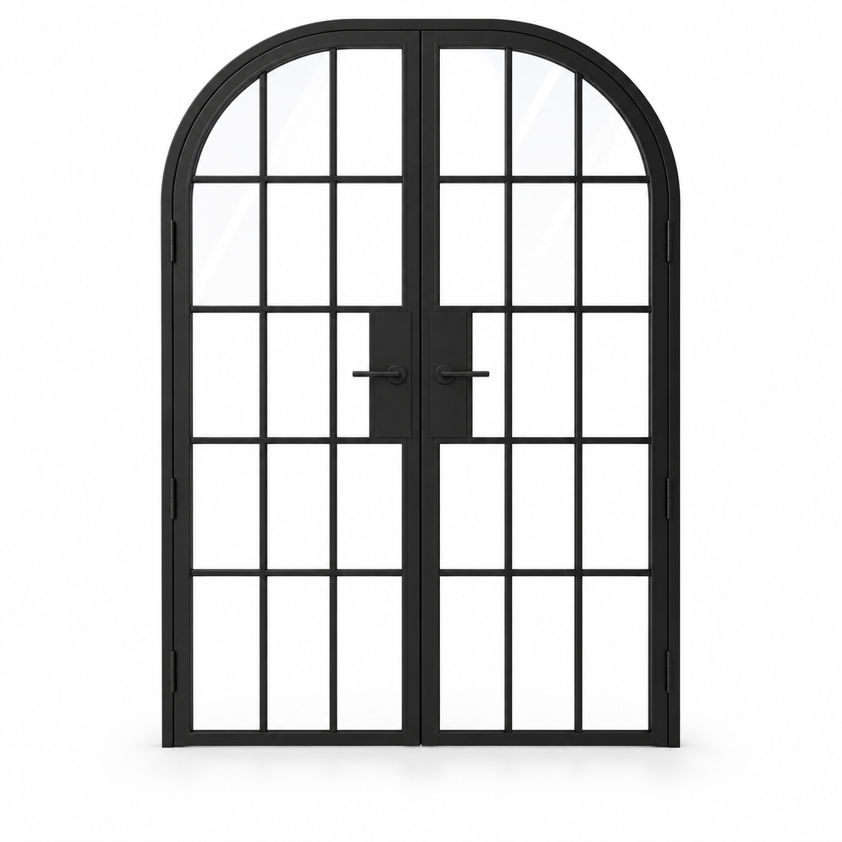15 Lite Steel Pantry Round Top French Double Door on a white background — product visualization