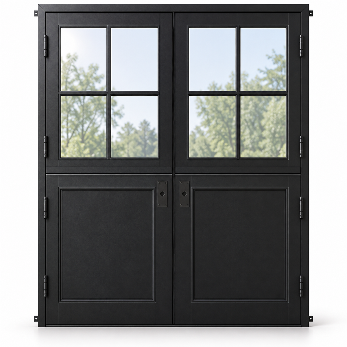 Paneled 4 Lite Double Dutch Steel Door — studio AI-generated design visualization