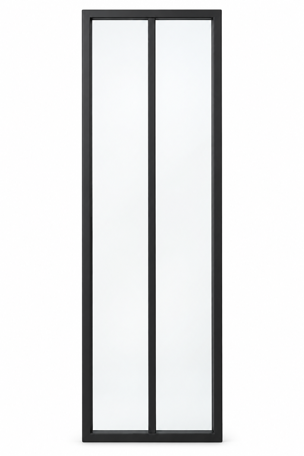 2 Lite steel sidelight, 2 columns by 1 rows, black frame on a white background