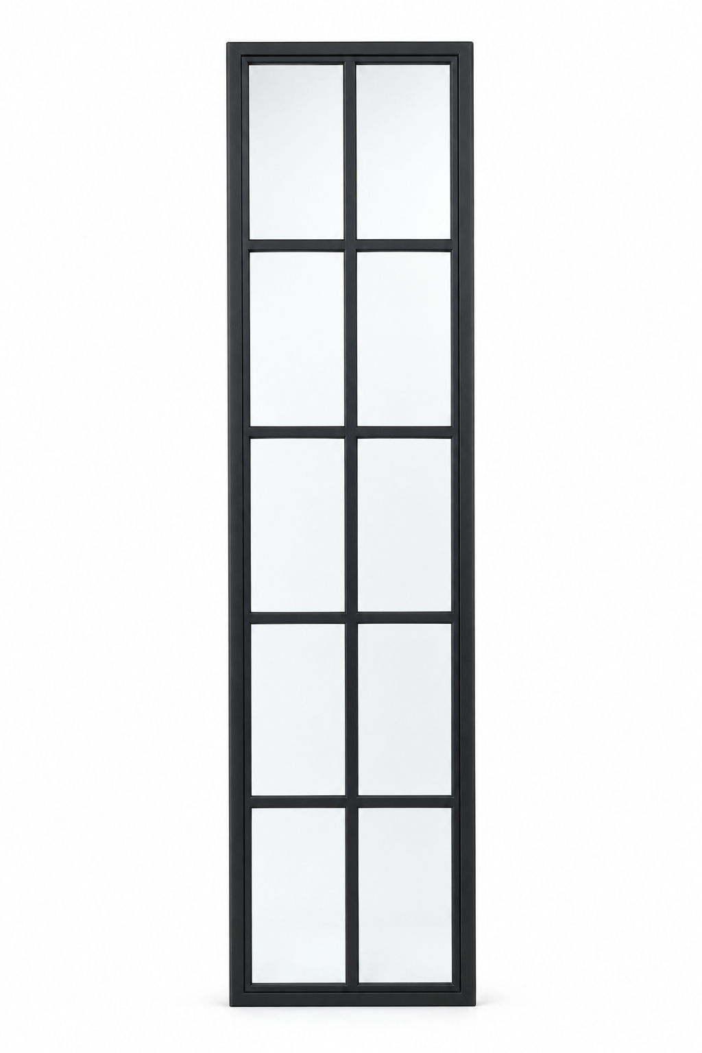 10 Lite steel sidelight, 2 columns by 5 rows, black frame on a white background