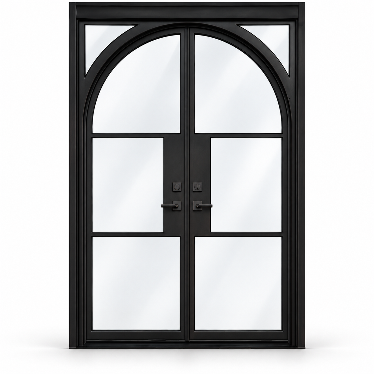 Bellmont Three Glass Double on a white background — design visualization; hardware and finish are illustrative