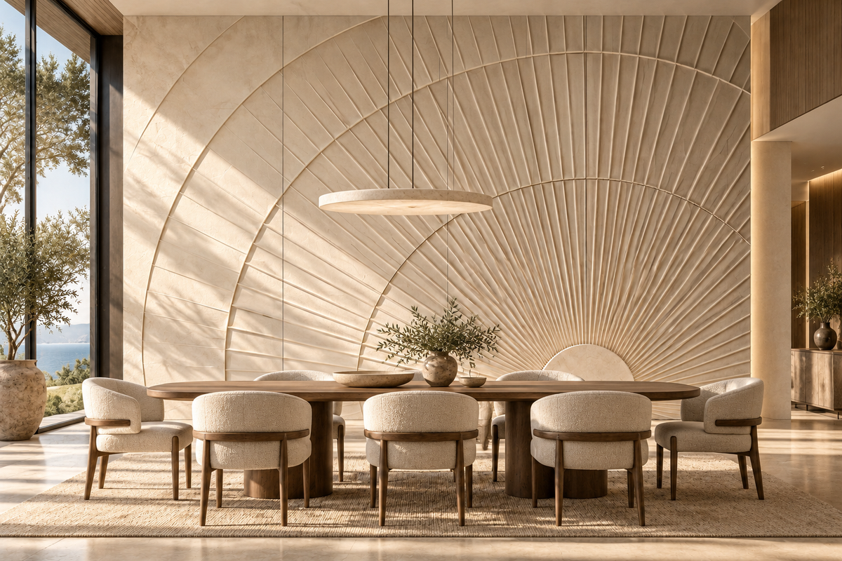 Aurelia Custom Architectural Wall Panels — dining-room wall design concept